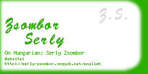 zsombor serly business card